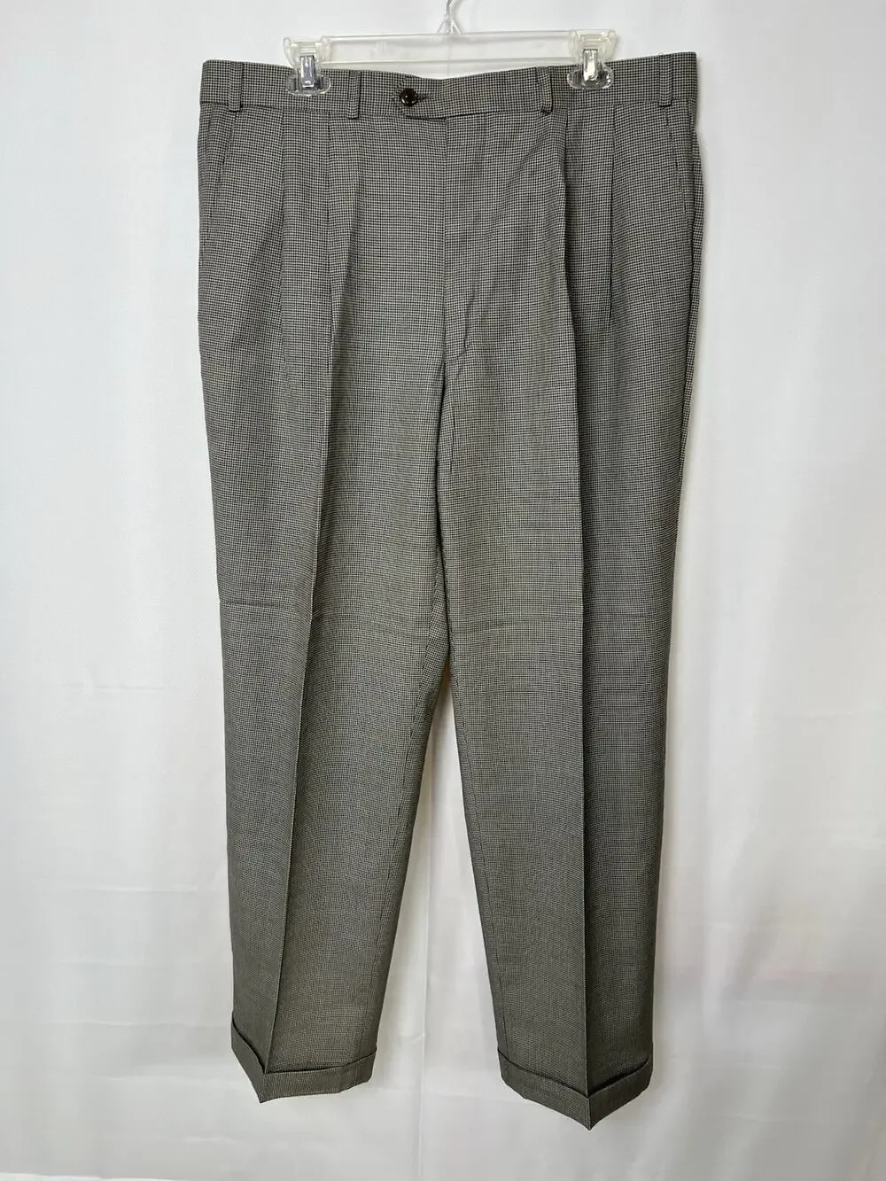 Polo University Ralph Lauren 120s Cashmere Pants Men 36x32 Houndstooth Wool